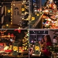 thumbnail image 2 of Solar Lantern Outdoor Waterproof,LED Vintage Flickering Flame Solar Lights,Camping Lamps,Solar Powered Hanging Rustic Heavy Duty Lantern Landscape Decor for Patio Garden Yard Deck Pathway,2Pack, 2 of 9