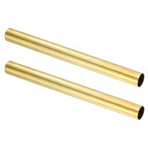 2Pcs Brass Round Tube, 19mm OD 0.5mm Wall Thickness 200mm Length Seamless Tubing