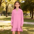 thumbnail image 5 of Posijego Girls Swim Cover-Up Kids Girls Long Sleeve Half Zipper Hoodie Swimsuit Cover-Up Little Girls Swimwear, 5 of 9
