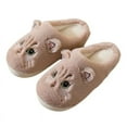 thumbnail image 5 of Zapatillas de gato peludas y esponjosas para mujer y hombre, zapatos de plataforma para el hogar, toboganes de felpa para interiores, zapatos de algodón encantadores, Invierno, 5 of 5