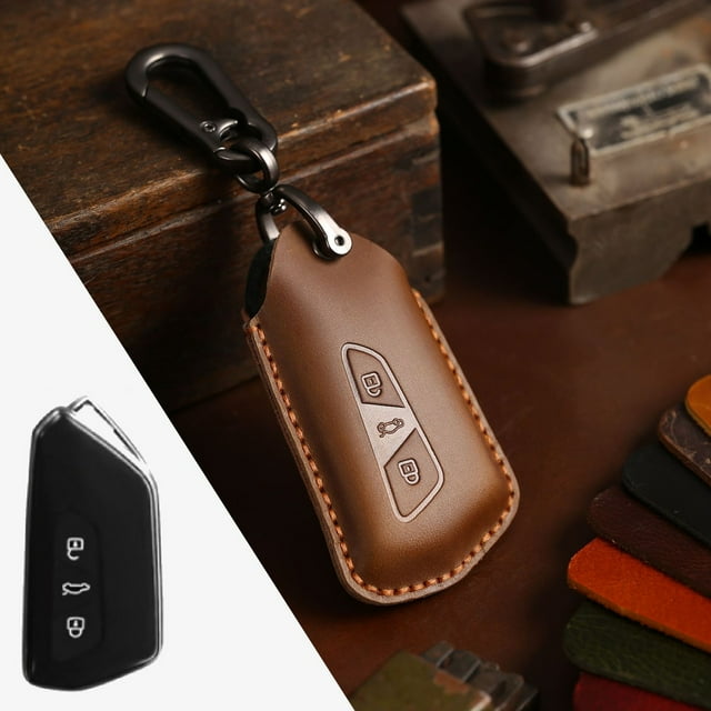 Car Key Fob Cover Case Protector For Volkswagen Golf ID6 Car Key Fob Cover Leather Handmade Case New