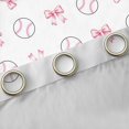 thumbnail image 4 of Manfei Cute Bow Tie Black Out Curtains,Baseball Sport Game Curtains Pack of 2 (42x63 Each),Ball Gamer Bedroom Curtains For Girls Teens,Luxury Bedroom Decor, 4 of 6
