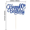 thumbnail image 2 of Adorno para Pastel Ephlyn 60º Cumpleaños Brillo Azul 20 cm, 2 of 7