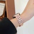 thumbnail image 3 of Band Compatible with Apple Watch Band 38mm 40mm 41mm, Jewelry Metal Strap with Bling Diamond Rhinestone Bracelet Wristband for iWatch Series 9 8 7 6 5 4 3 2 1 SE,Rosegold, 3 of 10