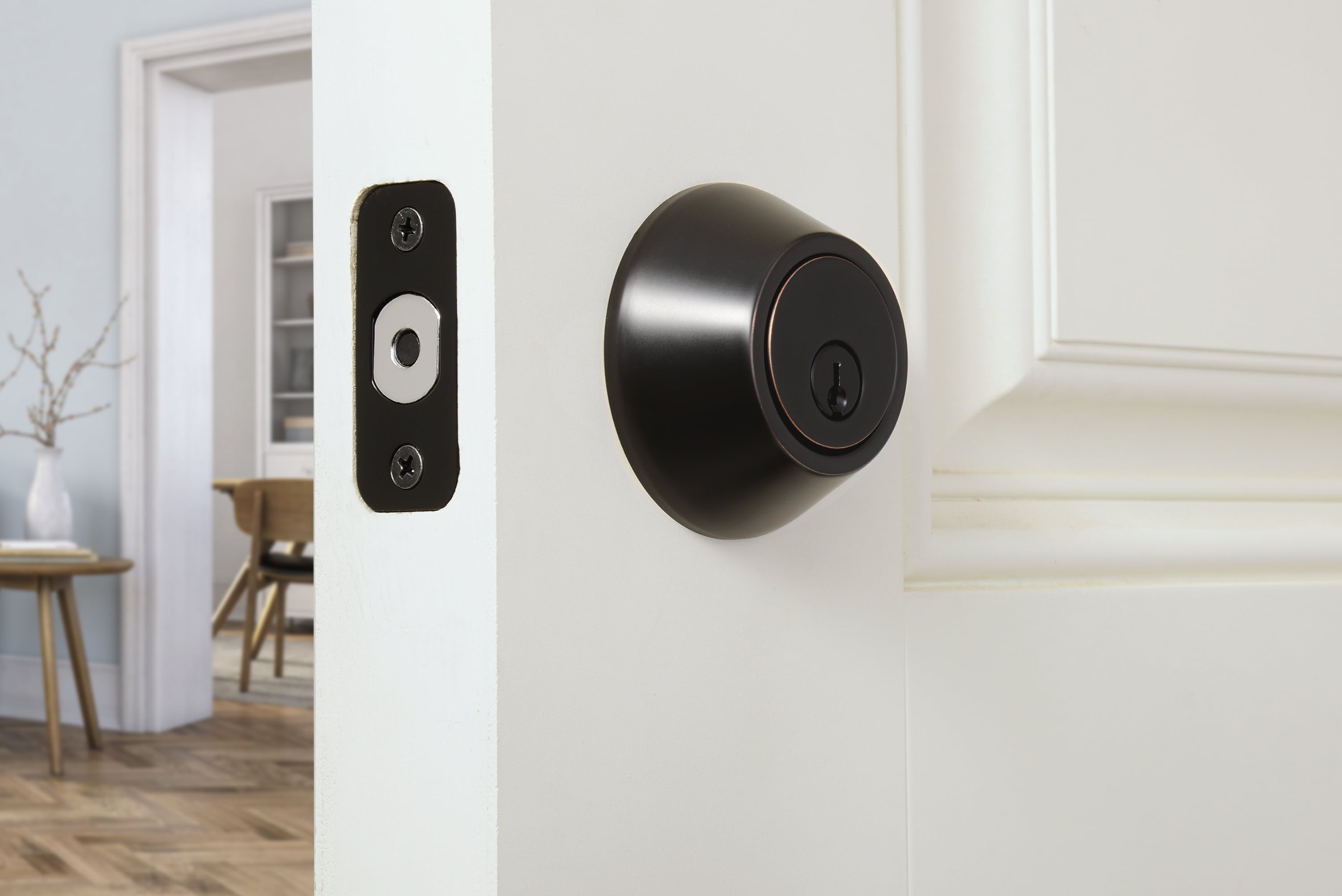 Hyper Tough Keyed Entry Single Cylinder Deadbolt, Oil-Rubbed Bronze Finish
