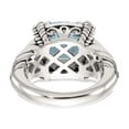 thumbnail image 6 of 925 Sterling Silver With Real 14kt Sky Blue Topaz & Diamond Ring Size: 8; for Adults and Teens; for Women and Men, 6 of 6