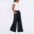 thumbnail image 4 of WILLBEST Pantalones Palazzo Deportivos Con Cordón Ajustable Para Mujer, Cómodos Pantalones Casuales de Yoga, Ligeros, Transpirables, de Tela Suave Mediana, 4 of 5