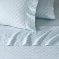 thumbnail image 2 of GAIAM Microfiber Cooling Sheet Set - Wrinkle-Resistant, Quick Dry, Brushed for Softness - California King, Dotted Fan Print Ice Blue, 2 of 3