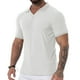 thumbnail image 2 of Men's Golf Shirt Casual Sports V Neck Ribbed Collar Short Sleeve Fashion Casual Solid Color Plain Spring & Summer Regular Fit L, 2 of 5