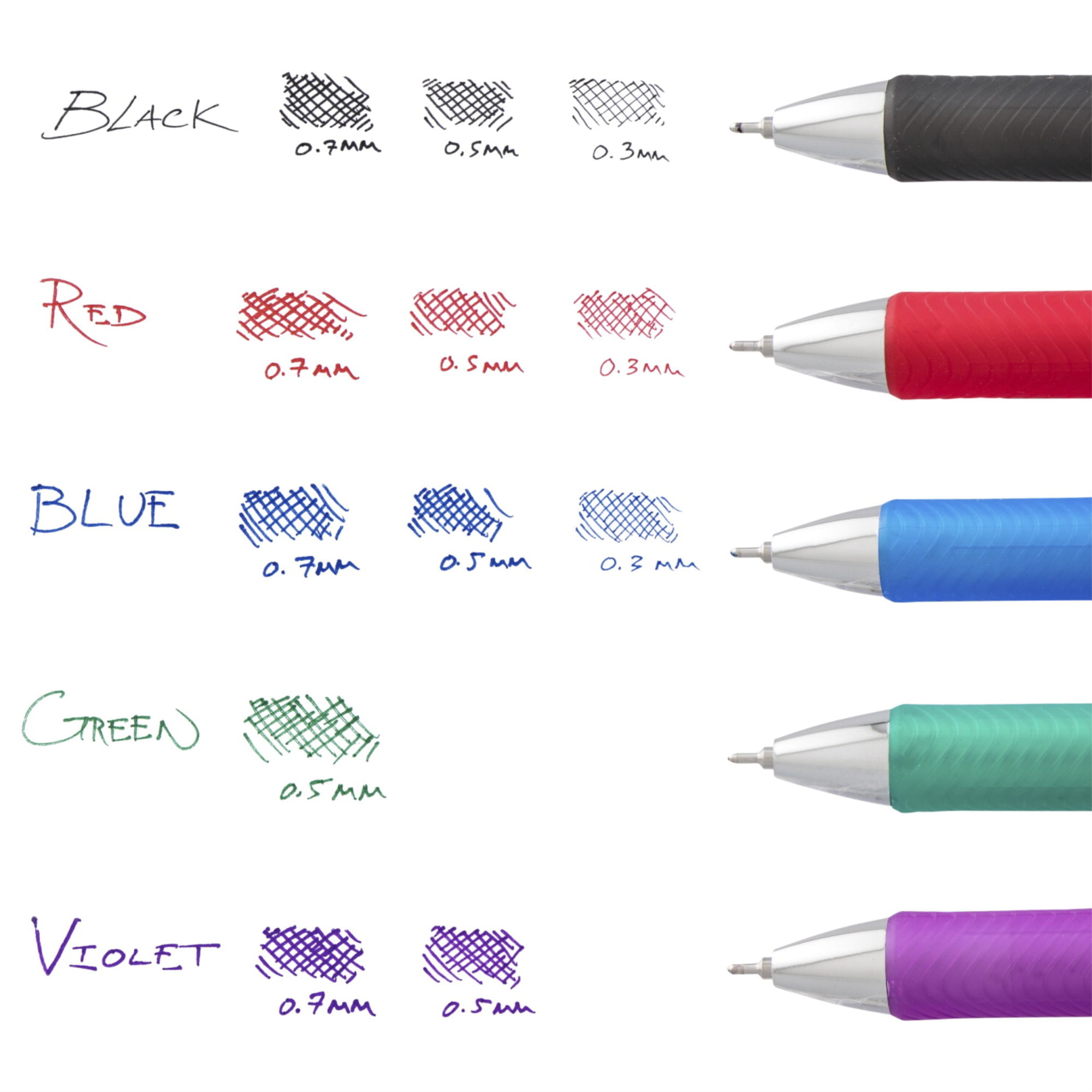 Pentel EnerGel RTX Retractable Liquid Gel Pen, 0.3 mm Needle Tip, Red Ink,  Pack of 2 