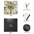 thumbnail image 2 of Vintage Palm Trees Wooden Wall Clock Silent Non Ticking, Summer Tropical Botanical Beige Burlap Square Wall Clocks Battery Operated, Decor Clock for Home Office, Living Room, Kitchen, 12 Inch, 2 of 9