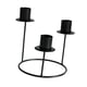 thumbnail image 4 of Candelabro, candelabro cónico, candelabro de pilar, candelabro de 3 brazos para cumpleaños, comedor, mesa decorativa para el hogar negro, 4 of 9