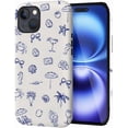 thumbnail image 3 of Case for iPhone 15, Blue Sea Coastal Phone Case, Trendy Frosted Silicone Shockproof Cover for Girl Women, 3 of 7