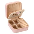 thumbnail image 1 of Unique Bargains Travel Jewelry Case, Small Jewelry Organizer Portable Mini Jewelry Box with Mirror Square Style 1, Pink, 1 of 5