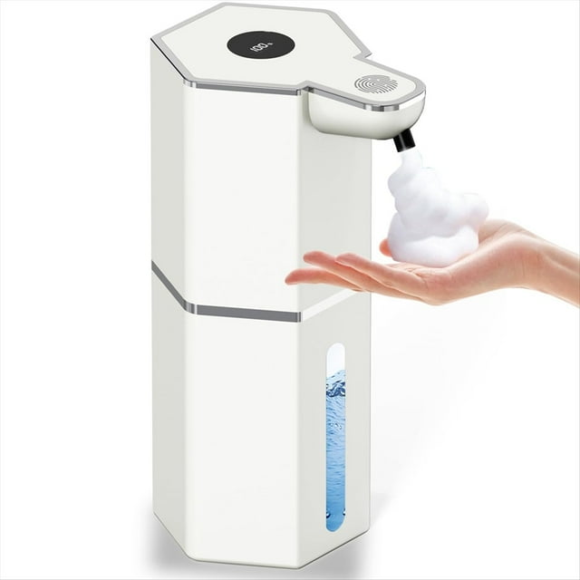 Dispensador de Jabón Automático Sin Contacto con Espuma: Dispensador de Jabón Recargable con Espuma para Montar en la Pared para Baño