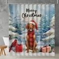 thumbnail image 2 of Merry Christmas Vizsla Enjoys Woofmas Winter Xmas Holiday Shower Curtain Vizslas Dog Lover Gifts Idea Waterproof Bathroom Bathtub Curtain - 02022, 2 of 5
