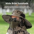 thumbnail image 4 of Outdoor Fisherman Hat with Face Cover and Neck Flap, Wide Brim Sun Hat with Breathable Mesh, Adjustable Strap, Foldable Safari Hat for Fishing, Hiking, Camping, 4 of 6