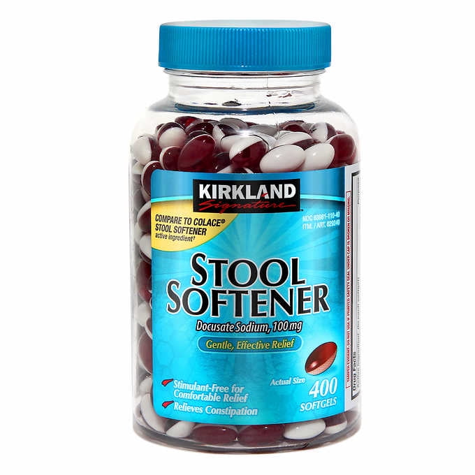 Ks stool softener docusate sodium 100 mg 400 softgels walmart