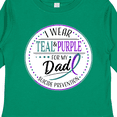 thumbnail image 4 of Inktastic Suicide Prevention- I Wear Teal and Purple for My Dad Boys or Girls Long Sleeve Toddler T-Shirt, 4 of 5