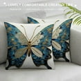 thumbnail image 3 of Shangniulu Luxurious Style Leaf Pattern Pillowcase for Home Decoration, Digital Printed Square Cushion Cover, Perfect for Living Room and Bedroom Pillowcase, 3 of 5