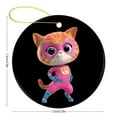 thumbnail image 2 of Super Kitties Circular Ceramic Pendants Christmas Tree Decorations Hanging Ornaments Xmas Round Ornaments 1 Pcs, 2 of 8