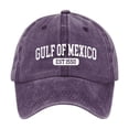 thumbnail image 3 of Moins de 10$ Visières Violet du Mexique Casquette de Baseball Imprimée Décontractée Casquette Rétro, 3 of 3