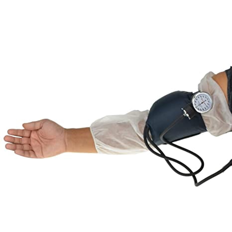 Dealmed Disposable BP Cuff Barrier Sleeve | Disposable Cuff with Elastic Ends for Secure Arm Cover |White | 100 Count