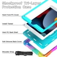thumbnail image 2 of Funda para iPad LTROP para iPad de 9ª, 8ª y 7ª generación, a prueba de golpes, color aguamarina, 2 of 7