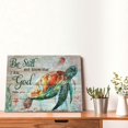 thumbnail image 4 of Sea Turtle Ocean Wall Art Inspirational Quotes Pictures Wall Decor Nautical Beach Canvas Painting Print Artwork Modern Home Decor Framed for Living room Bedroom Bathroom 12''''X16'''', 4 of 6