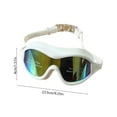 thumbnail image 3 of Ovzne Adult Waterproof Swimming Goggles - Large Frame With Anti-Fog Pc Lenses, Silicone Comfort Fit For Training Water Activities, 3 of 6