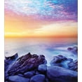 thumbnail image 3 of Beach Duvet Cover Set, Dream Sky with Rainbow Colors in the Morning Seascape Fantasy Imaginary Planet Photo, Decorative 3 Piece Bedding Set with 2 Pillow Shams, Queen Size, Blue Purple, by Ambesonne, 3 of 3