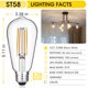 thumbnail image 2 of Bombillas LED Gozelux Vintage Edison de 6 W, 60 W, equivalente a intensidad regulable, 2700 K, 2 of 7