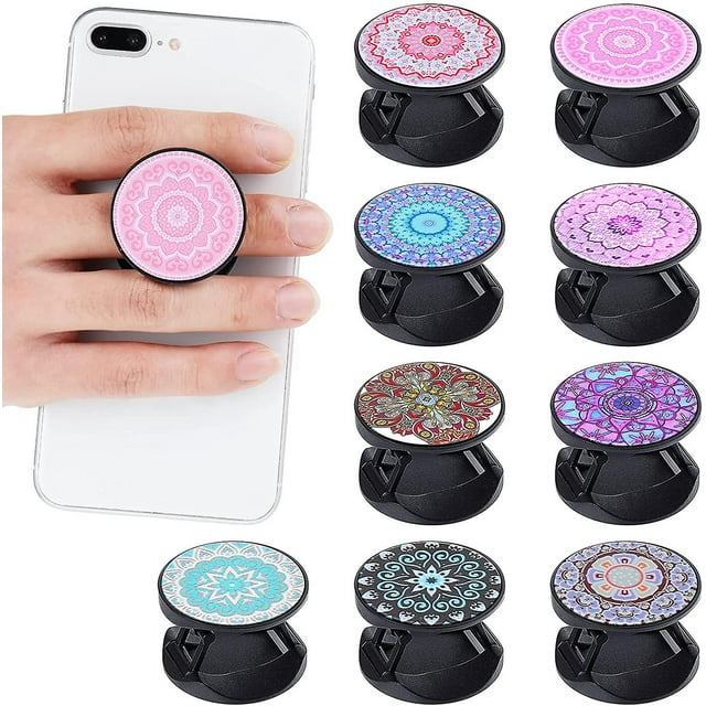 9 Pieces Cell Phone Grip Holder Colorful Collapsible Phone Holder Self-adhesive Sublimation Phone Holders For Smartphone And Tablets (nebula)