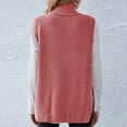 thumbnail image 5 of NAMTYQX Womens Sweater Vest Turtleneck Sleeveless Jersey Warm Cute Womens Pullover Sweaters Coloured Pink Size S, 5 of 5
