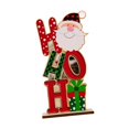 thumbnail image 2 of Adorno de letras de madera para Navidad, figura ligera, artesanía delicada y creativa. Papá Noel, 2 of 9