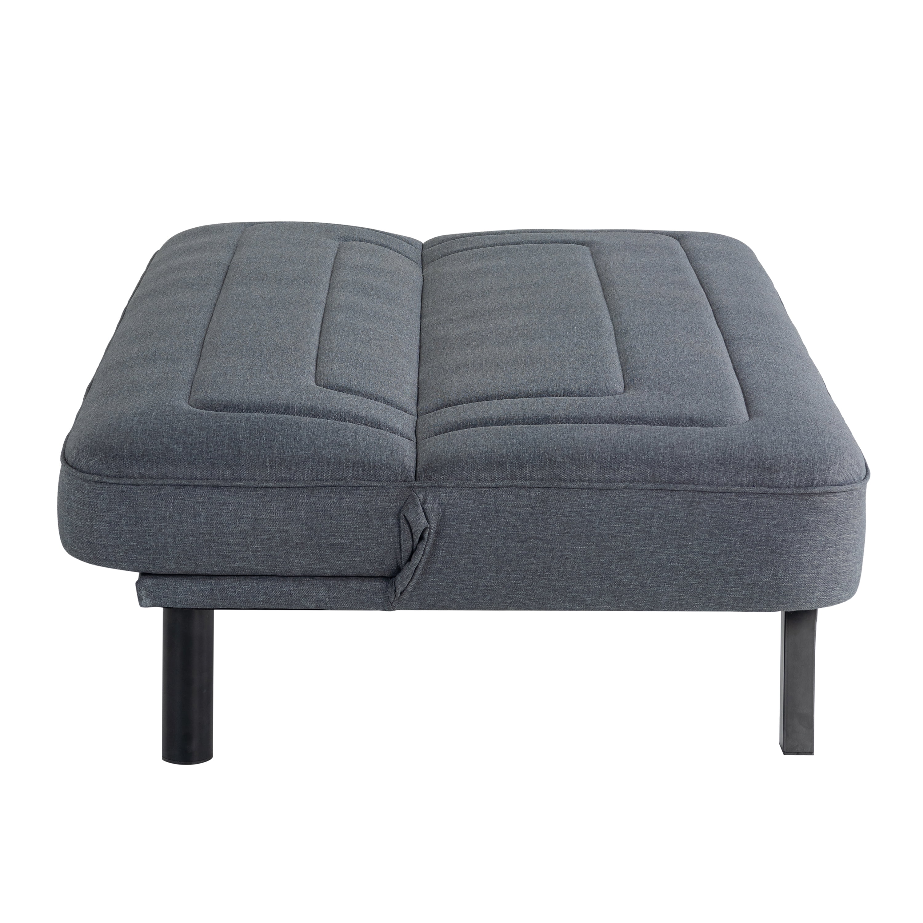 Serta Fletcher Modern Twin Futon, Charcoal Woven Fabric