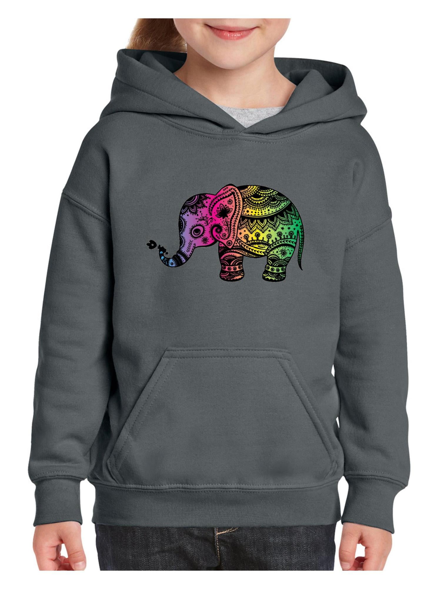Elephant Unisex Toddler Hoodies Fleece Pull Over Sweatshirt for Boys Girls Kids Youth