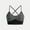 Black, variant on Xfvqtps Sports Bras for Women Wireless Spaghetti Strap Padded Push up Rib Solid Color Crop Tank Tops for Yoga Gym Fitness Dark Gray