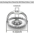 thumbnail image 4 of 14K Gold Screw On Earring Backs,925 Stering Silver Threaded Screw Earring Backs for Diamond Studs,Hypoallergenic Earring ScrewBacks Fit Post Sizes 0032"（3Pair）, 4 of 5