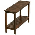 thumbnail image 3 of ZENSTYLE 48" Wooden Console Table 2-tier Storage Organizer Display Brown, 3 of 9