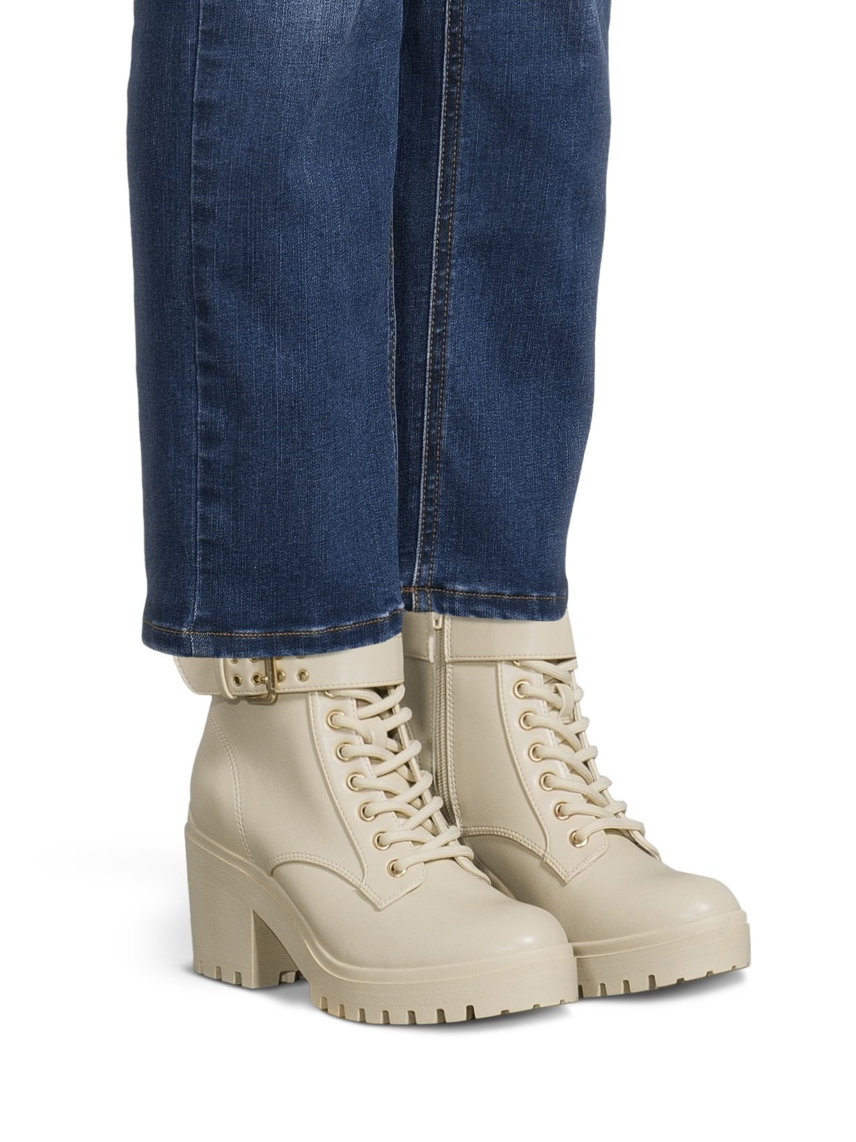 No Boundaries Women's Lace Up Motto Boot, Wide Width Available