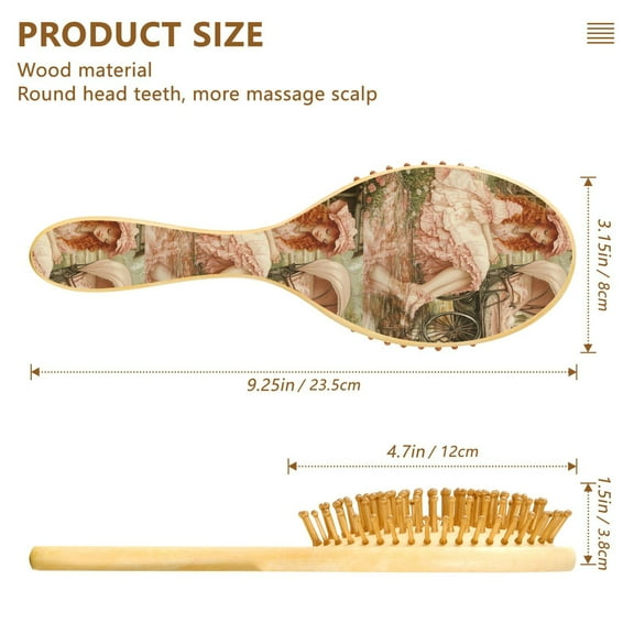 YAZAOO Soft Hair Brush Hair Comb Detangler Woman in Pink with Baby Smoothing Hair Care Beauty Gift