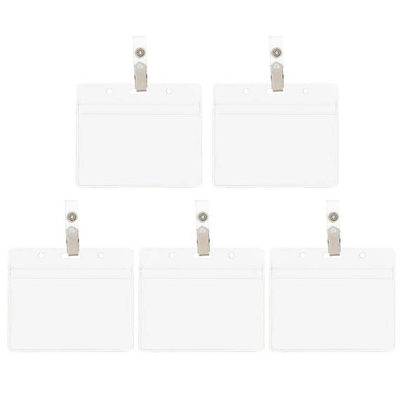 5 sets of Transparent Cards Holder PVC Cards Protective Cover Credit Cards Holder