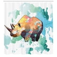 thumbnail image 3 of Ambesonne Animal Shower Curtain, Watercolor Animal Wilderness, 69"Wx84"L, Multicolor, 3 of 3