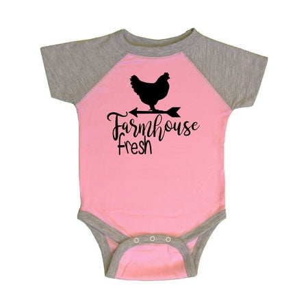 

Inktastic Farmhouse Fresh Chicken Gift Baby Boy or Baby Girl Bodysuit