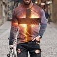 thumbnail image 1 of Blusas y camisas de manga larga con cuello redondo para hombre, blusas casuales de manga larga con cuello redondo, blusas estampadas, blusas de poliéster para hombre, 1 of 5