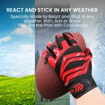 thumbnail image 4 of Football Receiver Gloves Youth Receiving Gloves Pro 2.0 Durable Breathable Flexible for Kids Boys Girls in White Red Black Blue Small Large Medium X-Large, 4 of 6