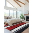 thumbnail image 2 of Red And Black Strip Area Rug for Bedroom 4x6 Ft Classic Modern Art Abstract Super Soft fuzzy Throw Rug Non-Slip Fluffy Plush Indoor Floor Carpet for Living Room Nursery Home Decor, 2 of 8