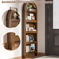 thumbnail image 4 of Arched Behind The Door Storage Narrow 5- Tier Open Display Bookshelf Wall Mount Display Rack for Living Room Bedroom, 4 of 7