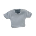 thumbnail image 1 of Camiseta de cuello redondo con figura en miniatura de moda para muñeca femenina de 6 pulgadas profesional Gris, 1 of 9